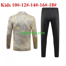 Real Madrid Dragon Barn Gul Trenings Collegegenser Set 2023-2024